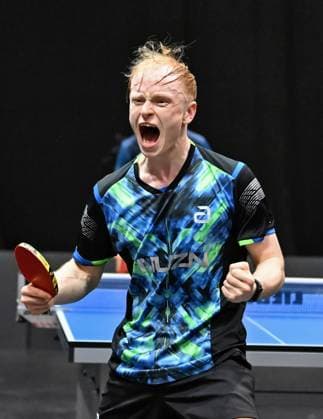 Andre Bertelsmeier fends off five match points against Dimitrij Ovtcharov and reaches the semi-finals of the German Championships for the first time Andre Bertelsmeier fends off five match points against Dimitrij Ovtcharov and reaches the semi-finals of the LOTTO Thüringen TT Finals 2026 in Erfurt German Championships for men and women on June 6, 2026 at Messe Erfurt Erfurt Messe Erfurt Thuringia Germany