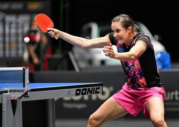 World number nine Sabine Winter TSV Dachau reaches DM semi-finals World number nine Sabine Winter TSV Dachau defeats U15 World Champion Koharu Itagaki in the DM semi-finals LOTTO Thüringen TT Finals 2026 in Erfurt German Championships for men and women on June 6, 2026 at Messe Erfurt Erfurt Messe Erfurt Thuringia Germany