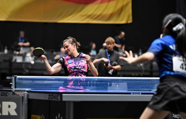 World number nine Sabine Winter TSV Dachau reaches DM semi-finals World number nine Sabine Winter TSV Dachau defeats U15 World Champion Koharu Itagaki in the DM semi-finals LOTTO Thüringen TT Finals 2026 in Erfurt German Championships for men and women on June 6, 2026 at Messe Erfurt Erfurt Messe Erfurt Thuringia Germany