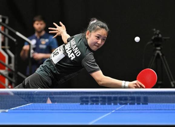 The 16-year-old defensive player Lisa Wang from 1 FC Saarbrücken TT is in the DM semi-finals for the first time The 16-year-old defensive player Lisa Wang from 1 FC Saarbrücken TT is surprisingly in the womens DM semi-finals for the first time LOTTO Thüringen TT Finals 2026 in Erfurt German Championships for women and men on June 6, 2026 at Messe Erfurt Erfurt Messe Erfurt Thuringia Germany