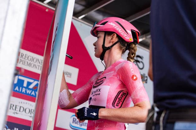 37th Giro d Italia Women 2026 - Stage 8 Anna Van Der Breggen of TEAM SD WORX - PROTIME wears the Pink Jersey during Stage 8 of the 37th Giro d Italia Women, a 106km stage from Rivoli to Sestriere, in Italy, on June 6, 2026. Rivoli Italy  Copyright: xTommasoxBerardix originalFilename:berardi-37thgiro260606_nph02.jpg