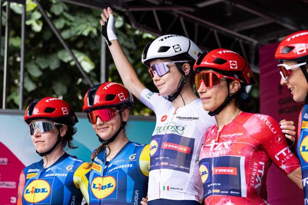 37th Giro d Italia Women 2026 - Stage 8 Isabella Holmgren of LIDL - TREK wears the White Jersey during Stage 8 of the 37th Giro d Italia Women, a 106km stage from Rivoli to Sestriere, in Italy, on June 6, 2026. Rivoli Italy  Copyright: xTommasoxBerardix originalFilename:berardi-37thgiro260606_np7RZ.jpg