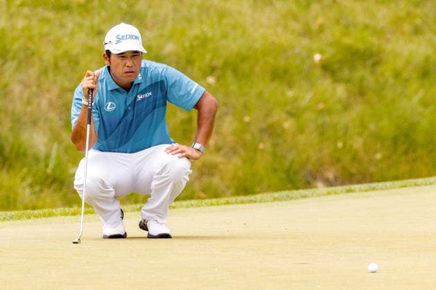 June 6, 2026, Dublin, Ohio, U.S: Hideki Matsuyama lines up his putt on the 6th hole during the third round of The Memorial Tournament at Muirfield Village Golf Club, Dublin, Ohio. Dublin U.S - ZUMAs304 20260606_zaf_s304_023 Copyright: xScottxStuartx