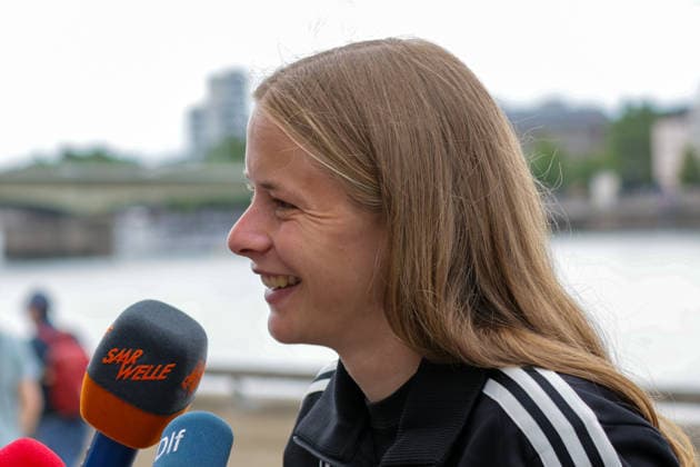 06 06 2026, xgrfx, Football DFB Media Dates, German Womens National Team Training v l Vivien Endemann in Interview German Womens National Team DFL DFB REGULATIONS PROHIBIT ANY USE OF PHOTOGRAPHS as IMAGE SEQUENCES and or QUASI VIDEO Cologne