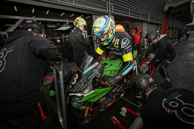 MOTO : 8Heures de Spa-Francorchamps - championnat FIM EWC 2026 - 06 06 2026 8 Team Bolliger Switzerland (CHE) Kawasaki Zx 10r (EWC) driven by Nico Thoni (CHE) Alex Toledo Romero (ESP) Xavier Artigas Lopez (ESP), during the 8H Spa Motos, the second round of the 2026 FIM EWC Championship, on the Spa-Francorchamps circuit in Francorchamps, Belgium, from June 5 to 6, 2026. FRANCORCHAMPSBelgium  Copyright: xMPSxAGENCYx