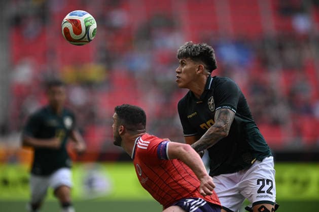 June 6, 2026, Harrison, New Jersey, USA: Bolivia defender MARCELO TORREZ (22) in action during the Road to 26 International Friendly, Länderspiel, Nationalmannschaft match at Sports Illustrated Stadium in Harrison New Jersey Scotland defeats Bolivia 4 to 0 Harrison USA - ZUMAa301 20260606_aaf_a301_016 Copyright: xBrooksxVonxArxx