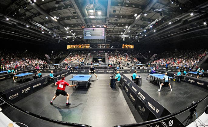 On the penultimate day of the title fights with all the German stars he German table tennis championships, Messehalle 1 in Erfurt was almost sold out 94 German mens and womens championships as part of the LOTTO Thüringen TT Finals at Messe Erfurt 6 June On the penultimate day of the title fights with all the top stars, Messehalle 1 in Erfurt was almost sold out Erfurt Messe Erfurt Thüringen Germany