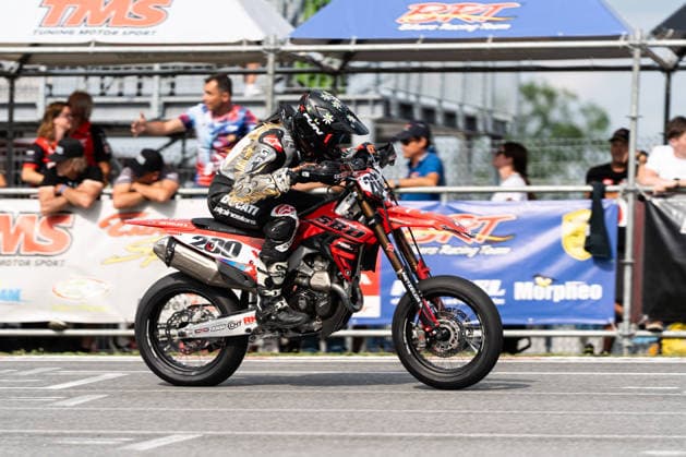 MOTORS - Supermoto - FIM Supermoto World Championship, WM, Weltmeisterschaft 2026 - Grand Prix of Piedmont Photo by IPA ABACAPRESS.COM85410334 - Bussei Giovanni (ITA) - Ducati during FIM Supermoto World Championship 2026 - Grand Prix of Piemonte, Supermoto race in Busca, Italy, June 06 2026 Busca Italy  Copyright: xIPAxSport ABACAx