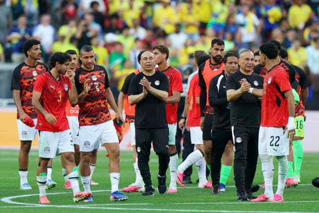 June 6, 2026: Egypt manager Hossam Hassan claps for his teams performance after the International Friendly, Länderspiel, Nationalmannschaft soccer match between Egypt and Brazil at Huntington Bank Field in Cleveland, Ohio. CSM SOCCER 2026: Egypt Vs Brazil JUN 6  - ZUMAc04_ 20260606_zma_c04_065 Copyright: xBrianxFisherx