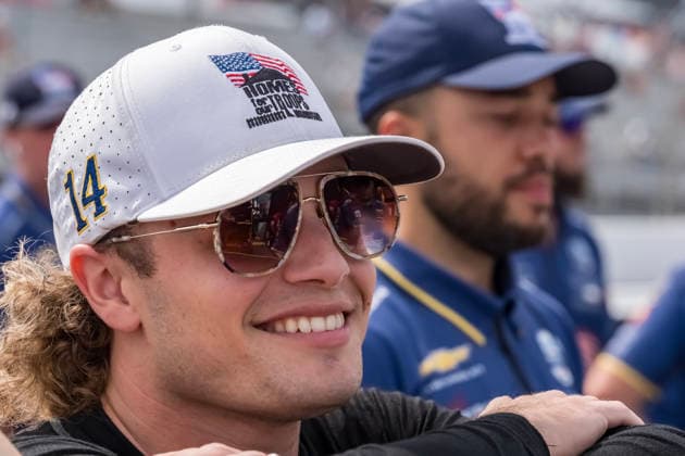 June 6, 2026, Madison, Illinois, USA: IndyCar, Indy Car, IRL, USA SERIES driver, SANTINO FERRUCCI (14) (USA) of Woodbury, CT, qualifies for the Bommarito Automotive Group 500 at World Wide Technology Raceway in MADISON, Illinois, USA. INDYCAR SERIES: June 06, 2026: Bommarito Automotive Group 500: Santino Ferrucci - ZUMAa161 20260606_aaa_a161_013 Copyright: xWalterxArce GMGx