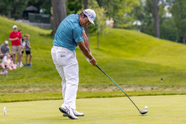 June 6, 2026, Dublin, Ohio, U.S: Hideki Matsuyama hits his tee shot on 15 during the third round of The Memorial Tournament at Muirfield Village Golf Club, Dublin, Ohio. PGA, Golf Herren Tour 2026 - The Memorial Tournament - Third Round  - ZUMAs304 20260606_zaf_s304_138 Copyright: xScottxStuartx