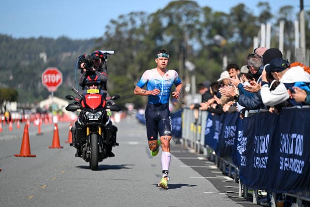 Sokin Escape From Alcatraz Triathlon - T100 San Francisco 2026 SAN FRANCISCO, CA - JUNE 6: Germany’s Rico Bogen wins The Sokin Escape From Alcatraz Triathlon - T100 at Marina Blvd in San Francisco, California, United States on June 6, 2026. Tayfun Coskun Anadolu California United States. Editorial use only. Please get in touch for any other usage.  Copyright: x2026xAnadoluxTayfunxCoskunx