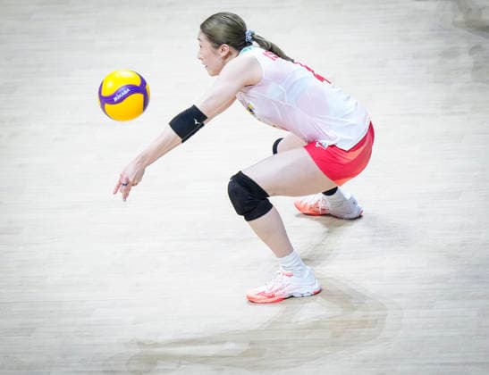 Team Japan Mayu Ishikawa returns a shot against Team Germany during their womens Volleyball Nations League (VNL) match on June 6, 2026 in Quebec City, Canada. Noxthirdxpartyxsales  aflo_333529752 MathieuxBelangerx