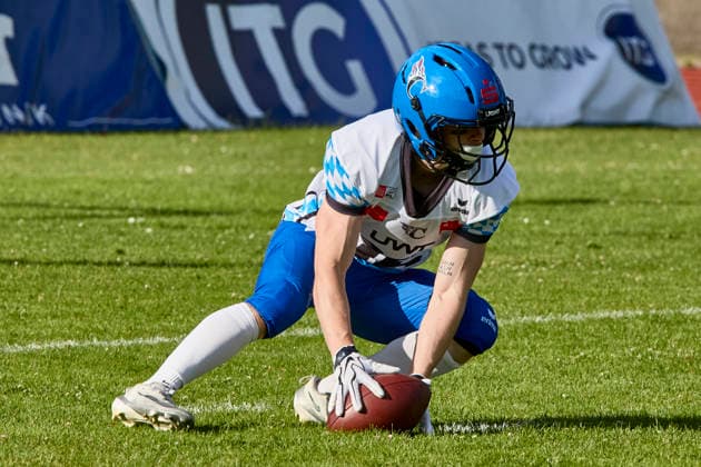 German Football League GFL , Munich Cowboys vs Allgäu Comets, Munich Cowboys, Allgäu Comets, 2026 06 06 in München Städtisches Stadion an der Dantestraße Dantestation NEWBURY Otis Allgäu Comets WR Nr16 ALC16 sportworld München Städtisches Stadion an der Dant Bayern Germany