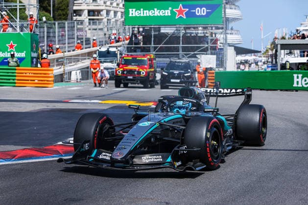 June 6, 2026, Monte-Carlo, Monaco, Monaco: George Russel of United Kingdom and Mercedes-AMG Petronas Formula One Team W17 (63) seen during F1 Grand Prix of Monaco 2026 - Pole Position at Circuit de Monaco in Monte-Carlo, Monaco F1 Grand Prix Of Monaco 2026 Circuit De Monaco - Pole Position In Monaco - 06 Jun 2026  - ZUMAs197 20260606_aaa_s197_456 Copyright: xFabrizioxCarabellix