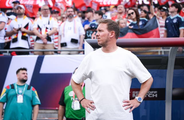 Soccer World Cup 2026 test match in Chicago 06 06 2026 USA Germany national coach Julian Nagelsmann Germany before the match
