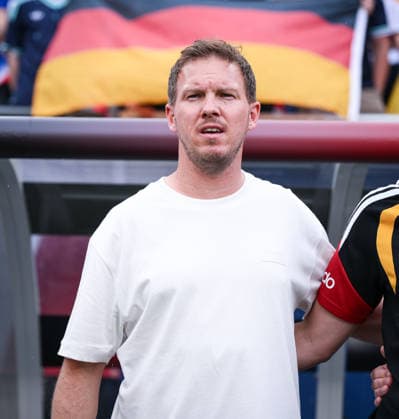 Football World Cup 2026 test match in Chicago 06 06 2026 USA Germany national coach Julian Nagelsmann Germany during the national anthem