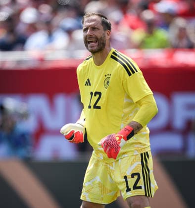 Soccer World Cup 2026 test match in Chicago 06 06 2026 USA Germany Goalkeeper Oliver Baumann Germany