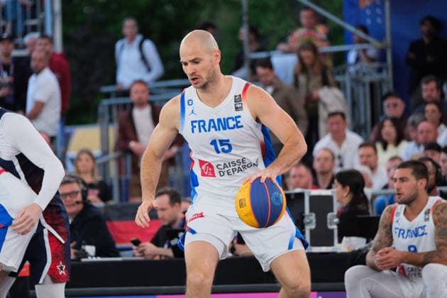 June 6, 2026, Warsaw, Masovian Voivodeship, Poland: France s ALEX VIALARET (15) in action during a FIBA 3x3 Basketball World Cup men s quarter-final game between France and USA in Warsaw, Poland. Warsaw Poland - ZUMAk204 20260606_zip_k204_121 Copyright: xRomanxKozielx