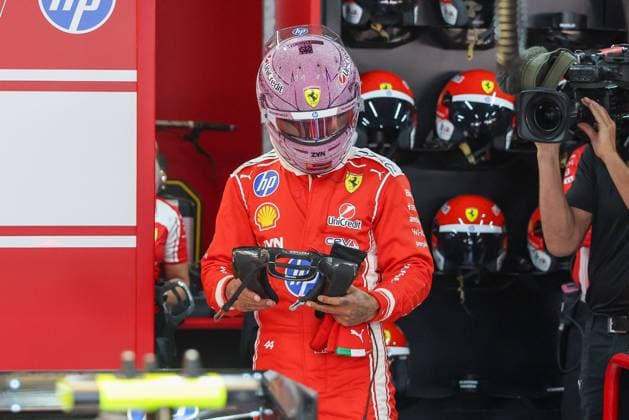 Lewis Hamilton Scuderia Ferrari HP 44 in his pit, Qualifying, Monaco Grand Prix, Motorsport, Men, Formula 1, 06 06 2026 Monte Carlo Monaco MCO Copyright: xkolbert-press ChristianxKolbertx