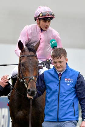 06 06 2026, Epsom, Surrey, GBR Christmas Day with Ronan Whelan up after winning the Epsom Derby Epsom Downs racecourse horse, jockey, Christmas Day, Whelan, victory 260606C732EPSOM JPG