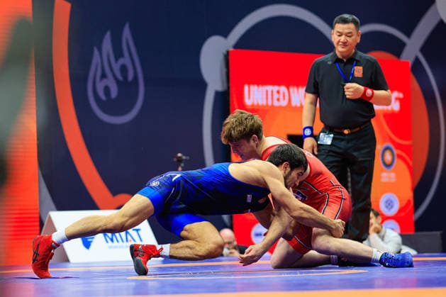 Wrestling Ranking Series Ulaanbaatar Open 65kg FS Shamil Alievich Mamedov BUL df Christopher James Composto USA Copyright: xKostadinxAndonovx xUnitedxWorldxWrestlingx Kostadin Andonov United World Wrestling