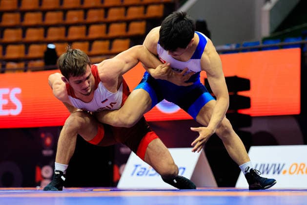 Wrestling Ranking Series Ulaanbaatar Open 70kg FS Magomed Emi Eltemirov RUS df Konstantin Kaprynov RUS Copyright: xKostadinxAndonovx xUnitedxWorldxWrestlingx Kostadin Andonov United World Wrestling