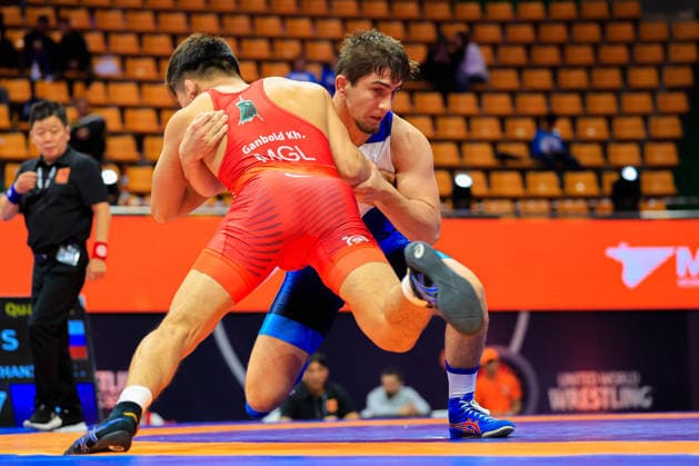 Wrestling Ranking Series Ulaanbaatar Open 79kg FS Ismail Khaniev RUS df Khangaibayar Ganbold MGL Copyright: xKostadinxAndonovx xUnitedxWorldxWrestlingx Kostadin Andonov United World Wrestling