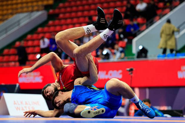 Wrestling Ranking Series Ulaanbaatar Open 79kg FS Shamsat Tair KAZ df Bekzat Rakhimov KGZ Copyright: xKostadinxAndonovx xUnitedxWorldxWrestlingx Kostadin Andonov United World Wrestling