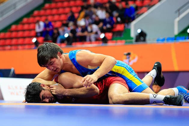 Wrestling Ranking Series Ulaanbaatar Open 79kg FS Shamsat Tair KAZ df Bekzat Rakhimov KGZ Copyright: xKostadinxAndonovx xUnitedxWorldxWrestlingx Kostadin Andonov United World Wrestling