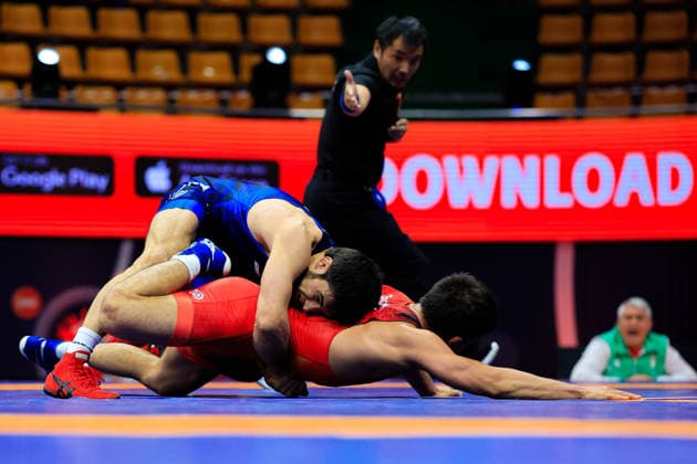 Wrestling Ranking Series Ulaanbaatar Open 65kg FS Shamil Alievich Mamedov BUL df Ossimzhan Dastanbek KAZ Copyright: xKostadinxAndonovx xUnitedxWorldxWrestlingx Kostadin Andonov United World Wrestling