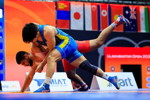 Wrestling Ranking Series Ulaanbaatar Open 79kg FS Mahdi Mohammad Yousefihajivar IRI df Shamsat Tair KAZ Copyright: xKostadinxAndonovx xUnitedxWorldxWrestlingx Kostadin Andonov United World Wrestling