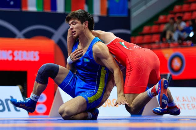 Wrestling Ranking Series Ulaanbaatar Open 79kg FS Mahdi Mohammad Yousefihajivar IRI df Shamsat Tair KAZ Copyright: xKostadinxAndonovx xUnitedxWorldxWrestlingx Kostadin Andonov United World Wrestling