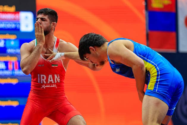 Wrestling Ranking Series Ulaanbaatar Open 79kg FS Mahdi Mohammad Yousefihajivar IRI df Shamsat Tair KAZ Copyright: xKostadinxAndonovx xUnitedxWorldxWrestlingx Kostadin Andonov United World Wrestling