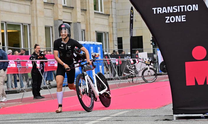 GER Ironman Hamburg 07 06 2026, GER Ironman Hamburg, elite women in the picture the elite women in the transition zone from swim to bike nordphotoxGmbH xWitke nph00002