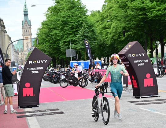 GER Ironman Hamburg 07 06 2026, GER Ironman Hamburg, elite women in the picture the elite women in the transition zone from swim to bike Merle Brunnee GER nordphotoxGmbH xWitke nph00002