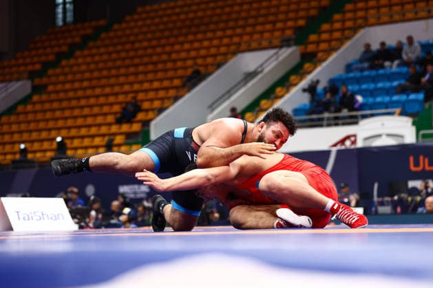 World Ranking Series Ulaanbaatar Open 125kg FS Yedige Kassimbek KAZ df Jose Daniel Diaz Robertti VEN Copyright: xJakexKirkmanx xUnitedxWorldxWresx Jake Kirkman United World Wres