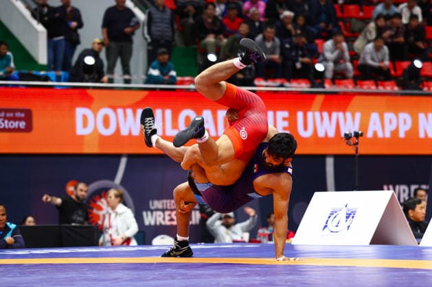 World Ranking Series Ulaanbaatar Open 65kg FS Rahman Mousa Amouzadkhalili IRI df Adlan Askarov KAZ Copyright: xJakexKirkmanx xUnitedxWorldxWresx Jake Kirkman United World Wres