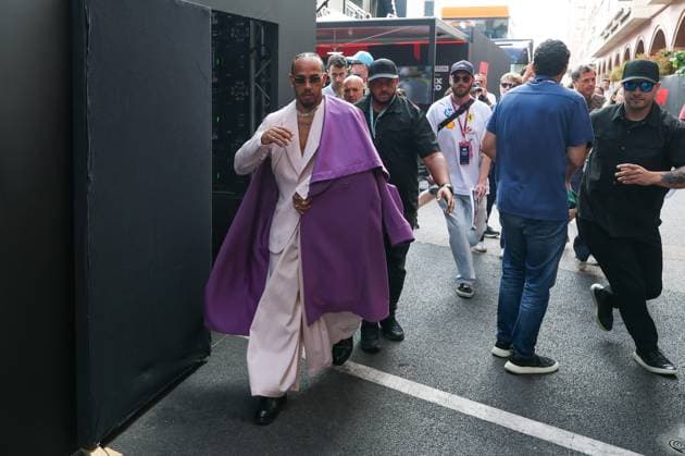Lewis Hamilton Scuderia Ferrari HP 44 arrives at the paddock, Race, Monaco Grand Prix, Motorsport, Men, Formula 1, 07 06 2026 Monte Carlo Monaco MCO Copyright: xkolbert-press ChristianxKolbertx