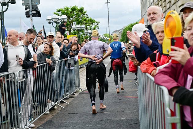 GER Ironman Hamburg 07 06 2026, GER Ironman Hamburg, Everyman in the picture the everyman in the transition zone from swim to bike nordphotoxGmbH xWitke nph00002