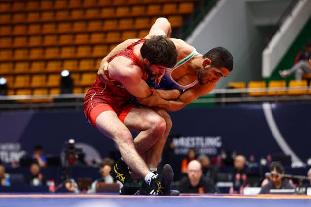 World Ranking Series Ulaanbaatar Open 65kg FS Rahman Mousa Amouzadkhalili IRI df Adlan Askarov KAZ Copyright: xJakexKirkmanx xUnitedxWorldxWresx Jake Kirkman United World Wres