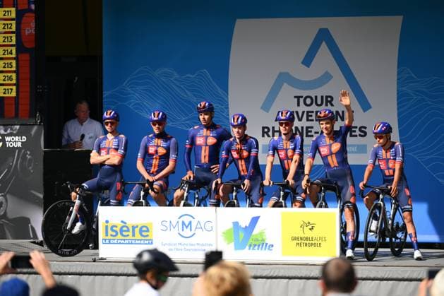 Tour Auvergne - Rhone-Alpes 2026 Stage 1 SAINT-ISMIER, FRANCE - JUNE 07 : Team Picnic PostNL during stage 1 of the 78th edition of Tour Auvergne - Rhone-Alpes an UCI World Tour 2.UWT cycling road race stage for Men Elite of 146.2 km with start in Vizille and finish in Saint-Ismier on June 7, 2026 in Saint-Ismier, France, 07 06 2026 ( Motordriver Guy De Vuyst - Saint-Ismier France  Copyright: xVincentxKalutx