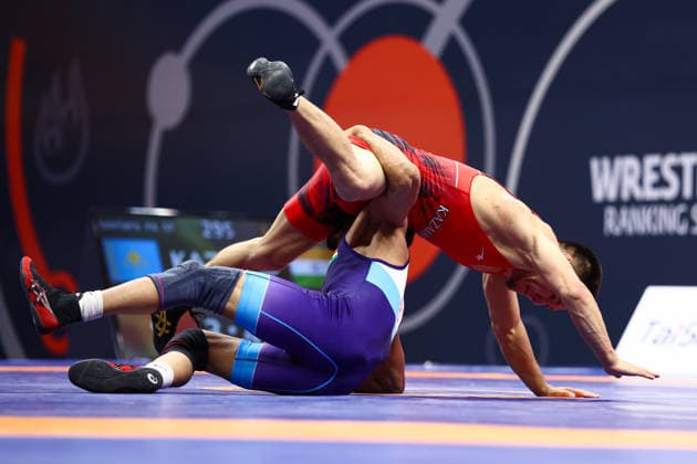 World Ranking Series Ulaanbaatar Open 57kg FS Meirambek Kartbay KAZ df Ankush Ankush IND Copyright: xJakexKirkmanx xUnitedxWorldxWresx Jake Kirkman United World Wres