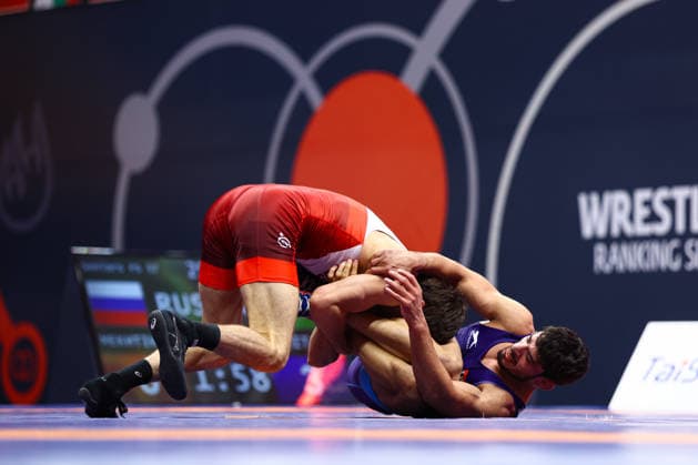 World Ranking Series Ulaanbaatar Open 57kg FS Musa Mekhtikhanov RUS df Sumit Sumit IND Copyright: xJakexKirkmanx xUnitedxWorldxWresx Jake Kirkman United World Wres