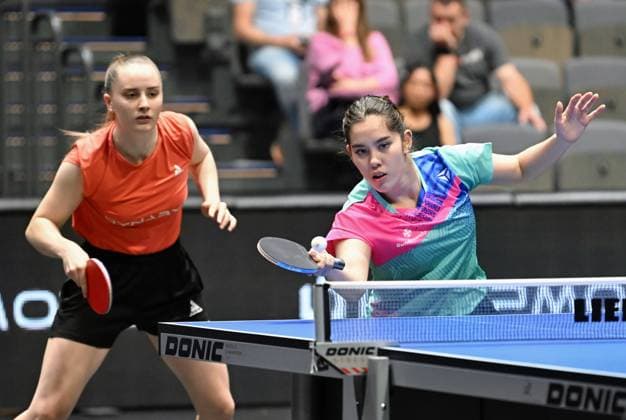 Franziska Schreiner Sophia Klee Langstadt are eliminated in the DM semi-finals and win bronze Franziska Schreiner Sophia Klee Langstadt are eliminated in the DM semi-finals and win bronze Final day of the German Womens and Mens Championships on June 7, 2026 at Messe Erfurt as part of the 3 German Table Tennis Finals in Erfurt Erfurt Messe Erfurt Thuringia Germany