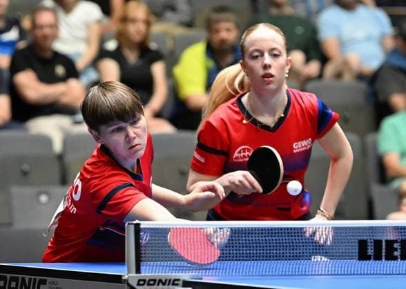 Nina Mittelham ttc berlin eastside and Josephina Neumann ttc berlin eastside, TV Okarben are eliminated in the DM semi-finals and win bronze Nina Mittelham ttc berlin eastside and Josephina Neumann ttc berlin eastside, TV Okarben are eliminated in the DM semi-finals and win bronze Final day of the German Womens and Mens Championships on June 7, 2026 at Messe Erfurt as part of the 3 German Table Tennis Finals in Erfurt Erfurt Messe Erfurt Thuringia Germany