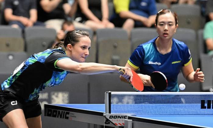 Sabine Winter TSV Dachau and Yuan Wan TTC Weinheim reach the DM final in Erfurt Sabine Winter TSV Dachau and Yuan Wan TTC Weinheim reach the DM final in doubles by beating Nina Mittelham Josephina Neumann ttc berlin eastside Final day of the German Womens and Mens Championships on June 7, 2026 at Messe Erfurt as part of the 3 German Table Tennis Finals in Erfurt Erfurt Messe Erfurt Thuringia Germany