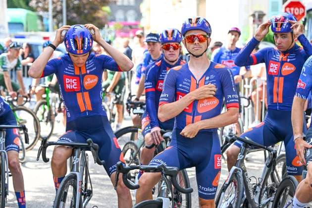 Tour Auvergne - Rhone-Alpes 2026 Stage 1 SAINT-ISMIER, FRANCE - JUNE 07 : Faure Prost Alexy (FRA) of Team Picnic PostNL before the start of the race during stage 1 of the 78th edition of Tour Auvergne - Rhone-Alpes an UCI World Tour 2.UWT cycling road race stage for Men Elite of 146.2 km with start in Vizille and finish in Saint-Ismier on June 7, 2026 in Saint-Ismier, France, 07 06 2026 ( Motordriver Guy De Vuyst - Saint-Ismier France  Copyright: xVincentxKalutx
