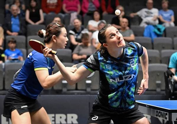 Sabine Winter TSV Dachau and Yuan Wan TTC Weinheim reach the DM final in Erfurt Sabine Winter TSV Dachau and Yuan Wan TTC Weinheim reach the DM final in doubles by beating Nina Mittelham Josephina Neumann ttc berlin eastside Final day of the German Womens and Mens Championships on June 7, 2026 at Messe Erfurt as part of the 3 German Table Tennis Finals in Erfurt Erfurt Messe Erfurt Thuringia Germany