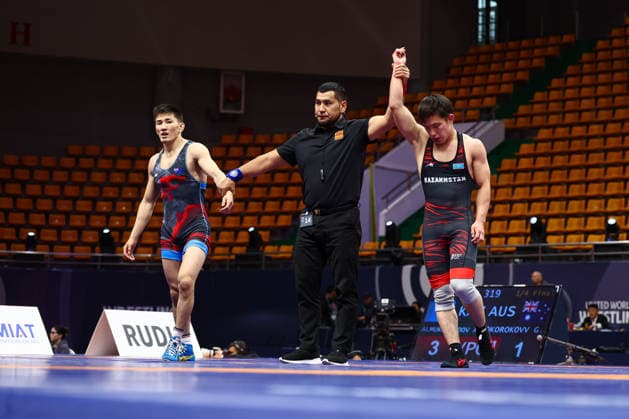 World Ranking Series Ulaanbaatar Open 61kg FS Adilet Almukhamedov KAZ df Georgii Okorokovv AUS Copyright: xJakexKirkmanx xUnitedxWorldxWresx Jake Kirkman United World Wres